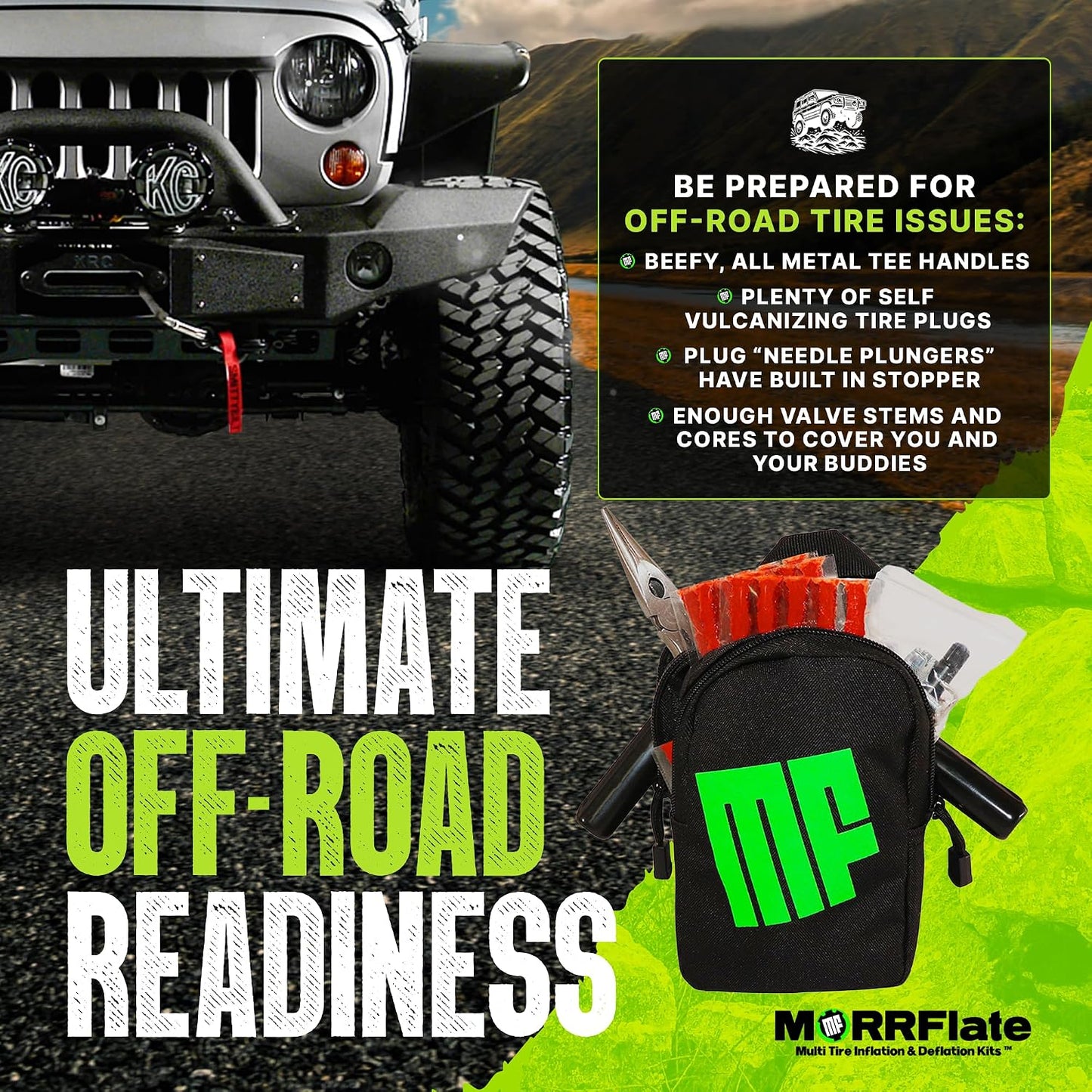 Kit tapones neumáticos 4x4 50 pzas herramientas
