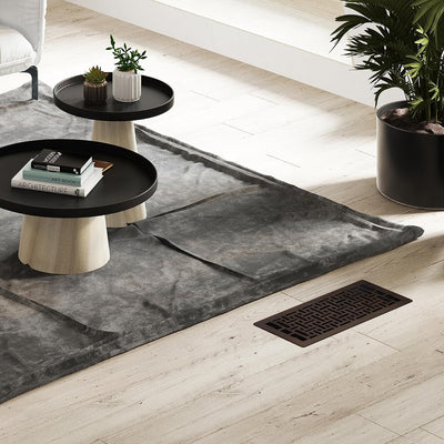 Registro piso oriental 6x14pulg acabado bronce cepillado