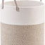 Cesta algodón 18x16pulg para ropa sucia y almacenamiento marrón