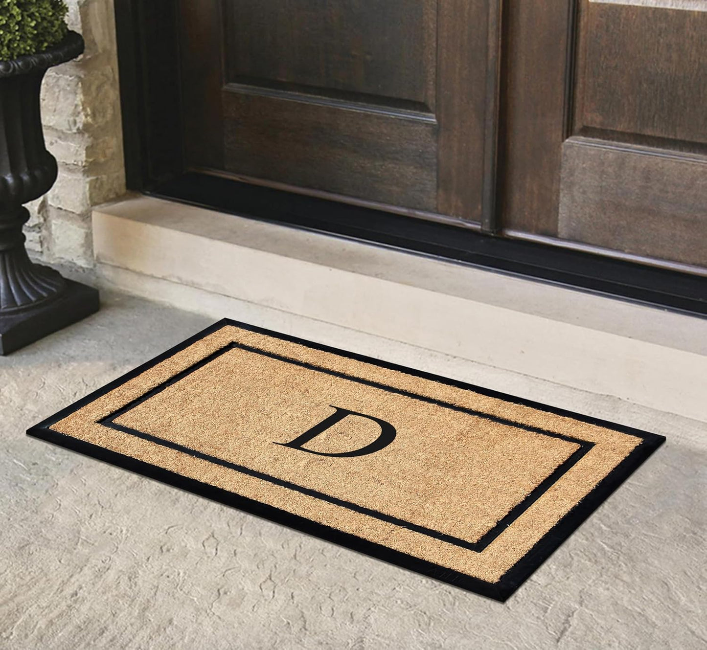 Tapete fibra coco goma 24x48pulg entrada resistente