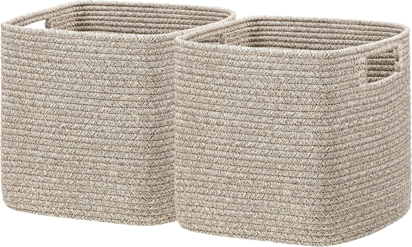 Cubos almacenamiento 11" cestas algodón pack 2