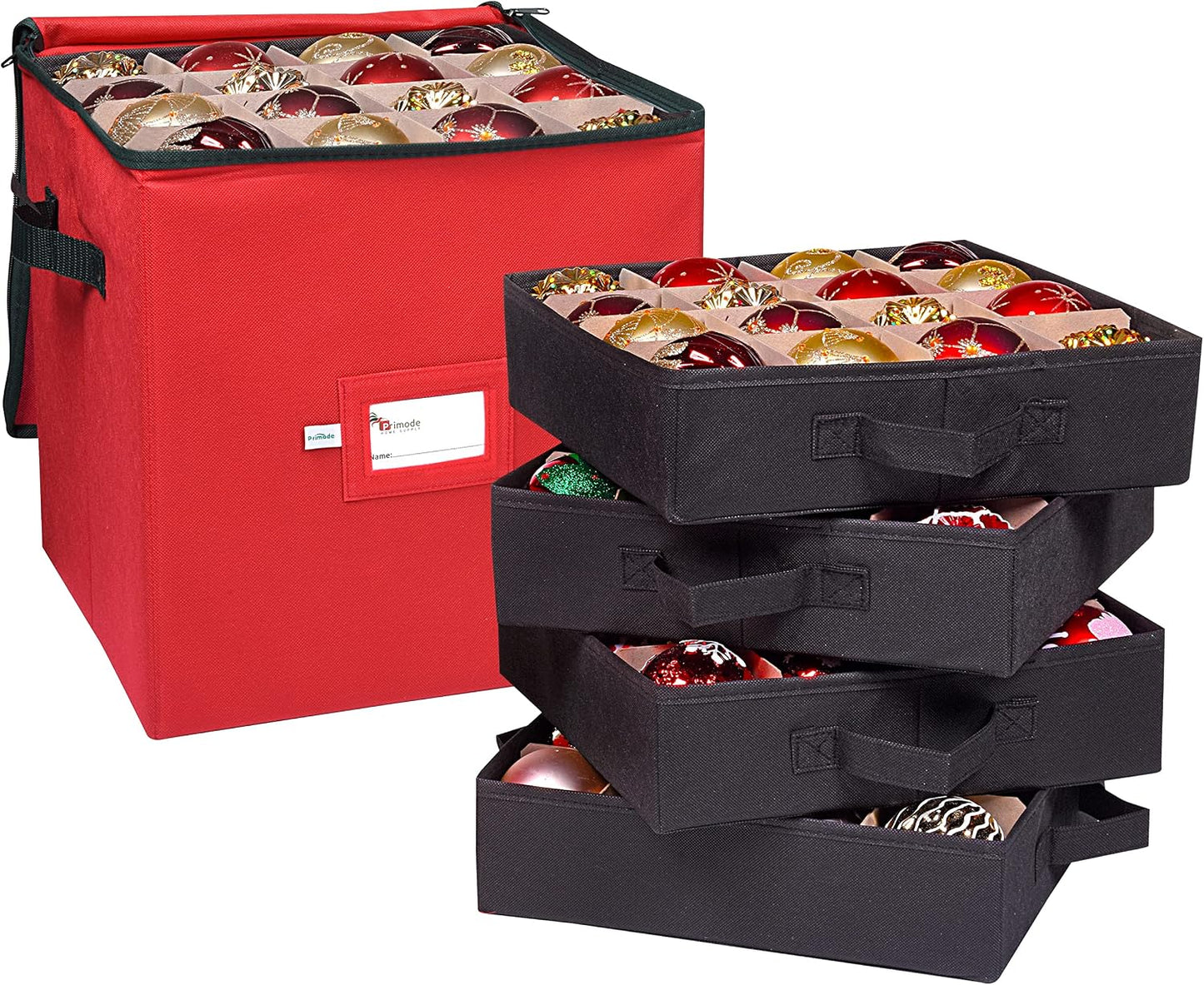 Caja almacenamiento bolas navideñas 4 capas Oxford 600D