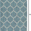Alfombra área Outdoor Trellis 4x6ft Rectangular Azul/Gris