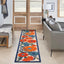 Alfombra dormitorio 2x6ft multicolor fácil de limpiar