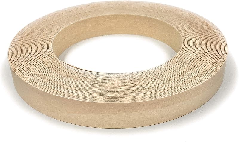 Rollo bandas borde madera contrachapada 7/8" x25ft prepegado