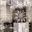 Alfombra interior yute parches florales 8x10pulg