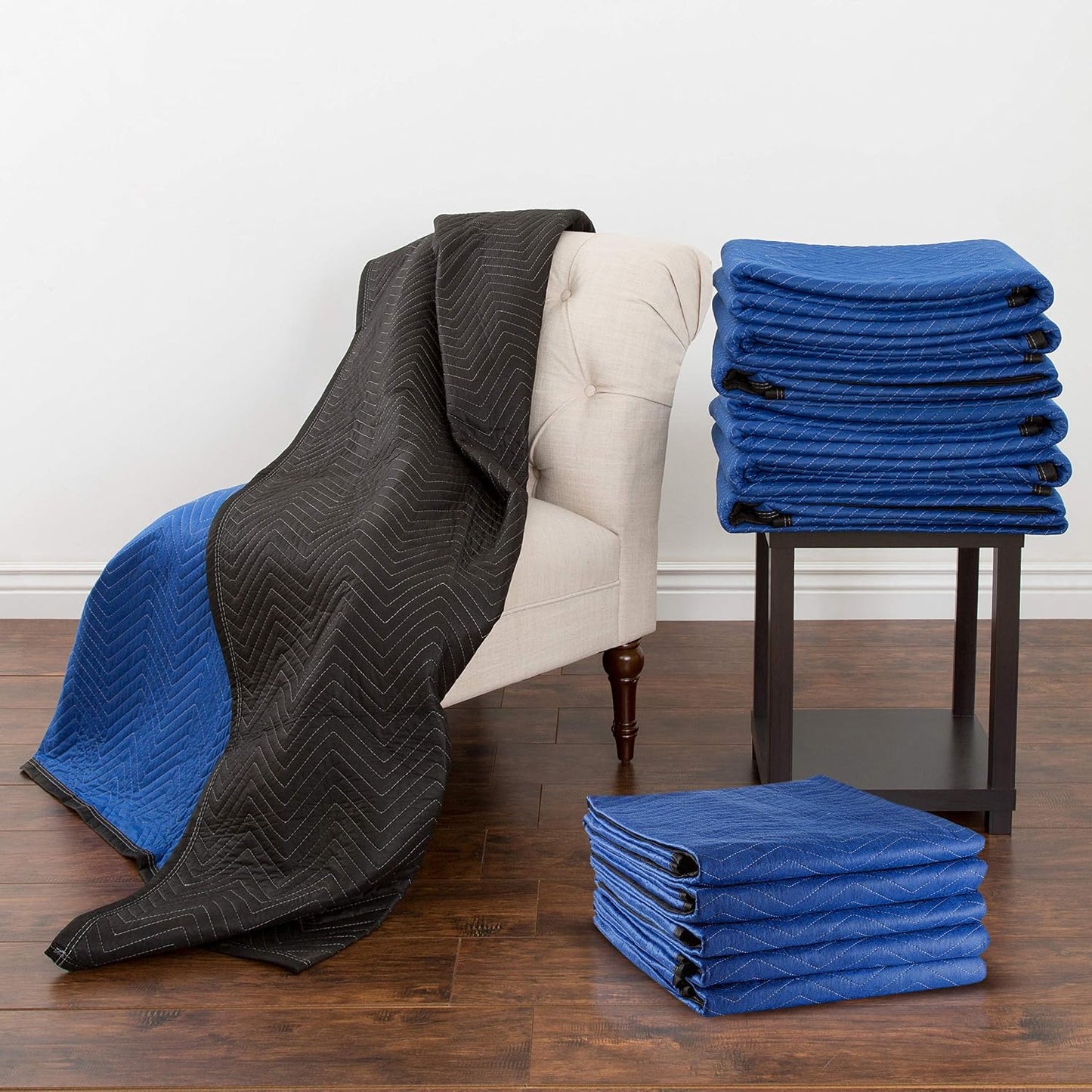 Set 12 mantas acolchadas doble capa 80x73pulg azul