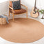 Alfombra trenzada redonda 4ft marrón sala dormitorio
