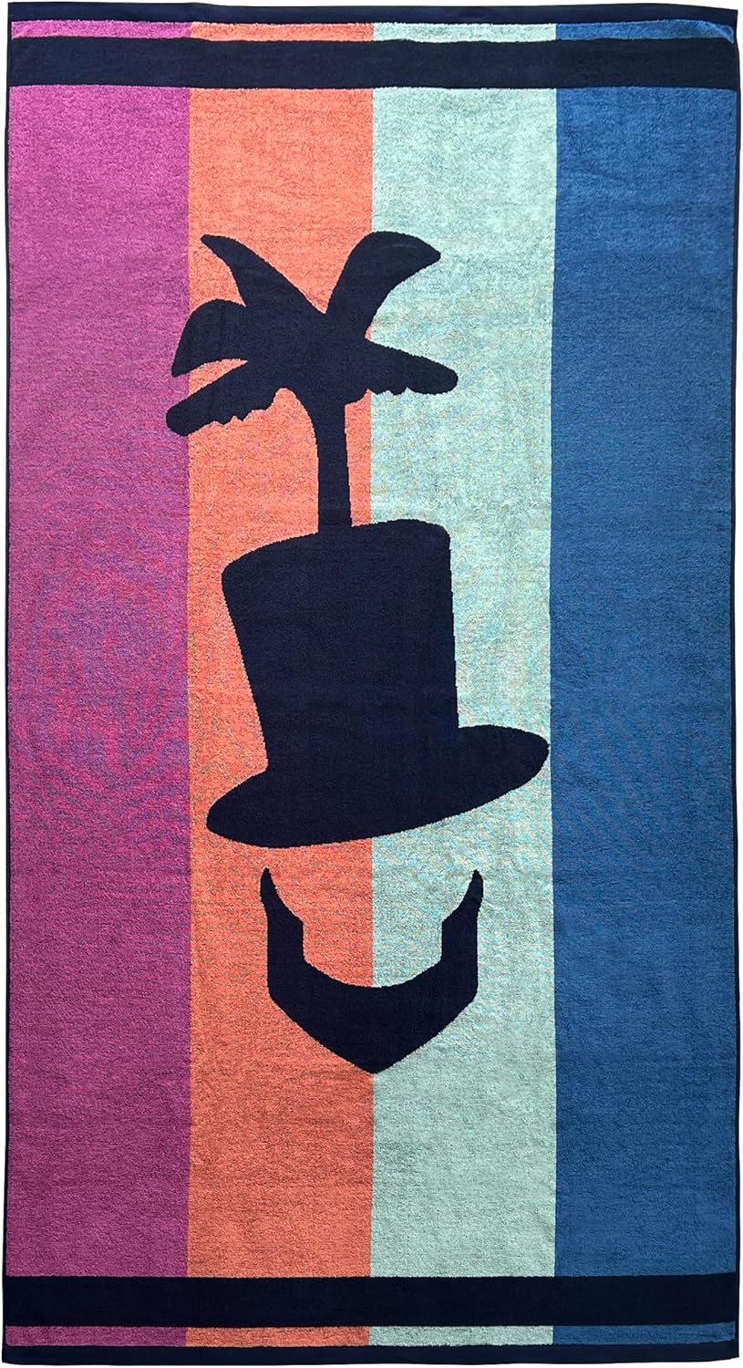Toalla playa rizo reversible colores tropicales 70x40