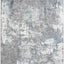 Alfombra abstracta contemporánea gris/azul 5'2"x7'2"