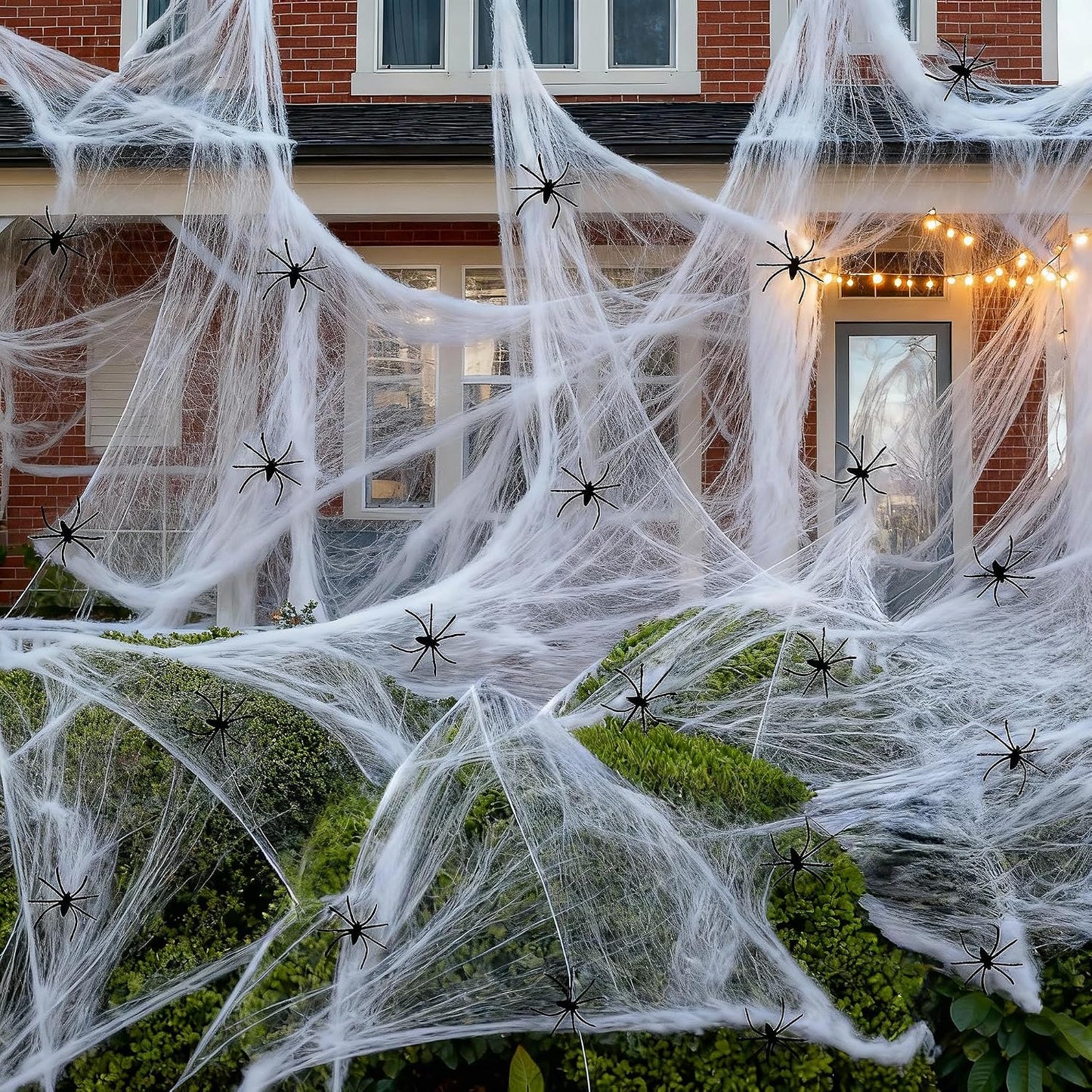 Telaraña Halloween 900ft2 con 100 arañas falsas