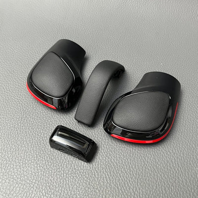 Set 4 Pomas Palanca Cambios Cuero Negro VW Golf 6 7 R GTI