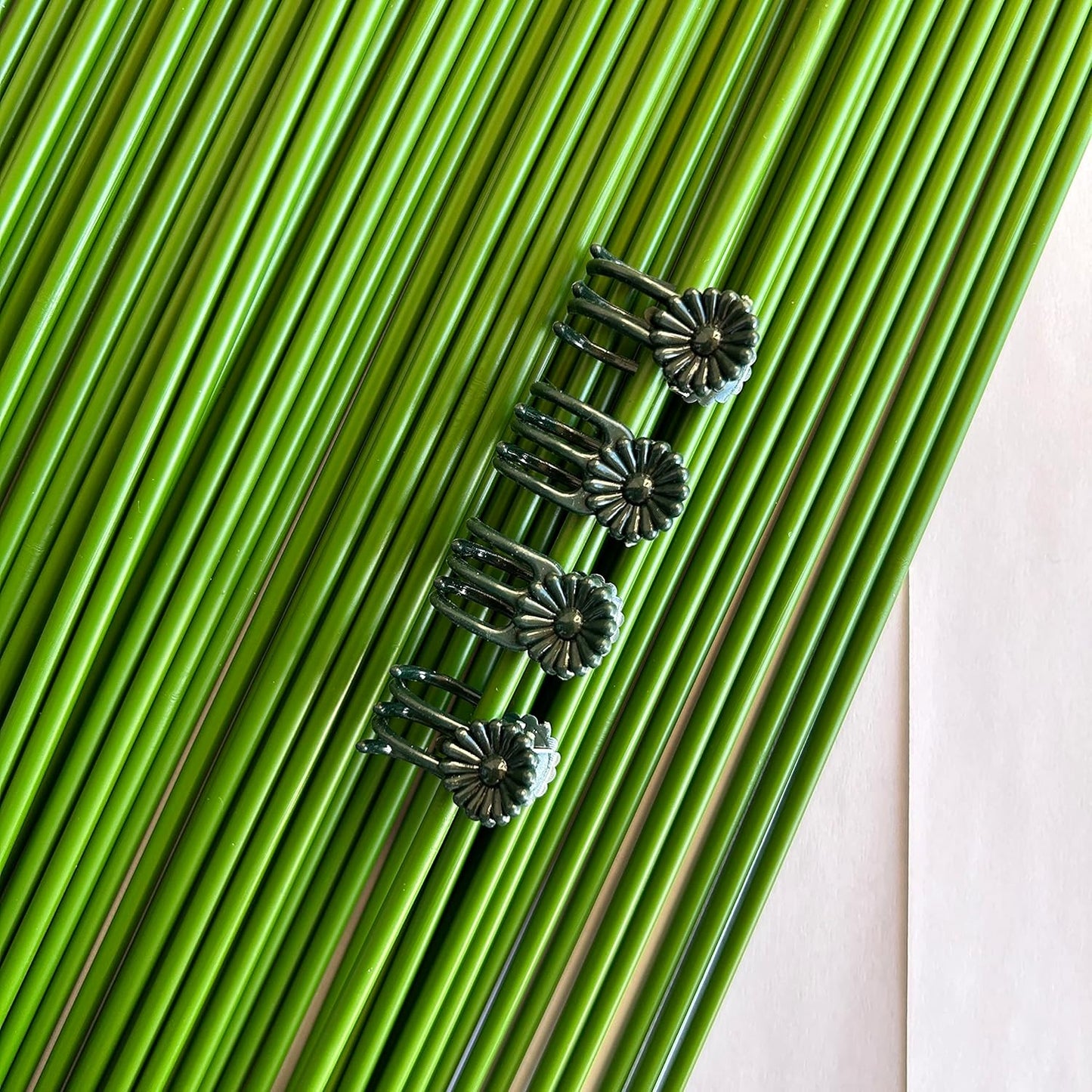 Clips orquídea para soporte plantas 100 piezas verde