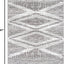 Alfombra tribal gris marfil 5x7ft