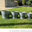 Maceta galvanizada redonda gris 7pulg