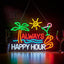 Letrero Neón Happy Hour Luz LED USB para Decoración Tiki