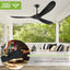 Ventilador techo 52pulg madera control remoto