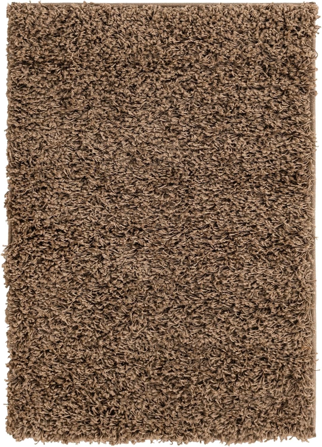 Alfombra rectangular felpa 2'2"x3'1" color marrón arenoso