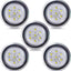 Luz LED superficie 12V anillo cromado 3"