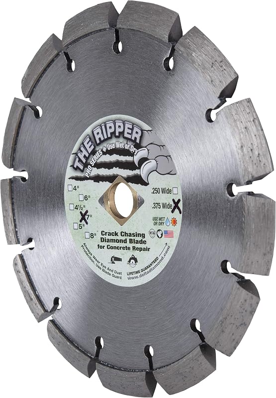 Hoja diamante V para reparar grietas hormigón 7x3/8pulg
