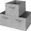 Canastas tela armario asas para ropa gris extragrandes pack