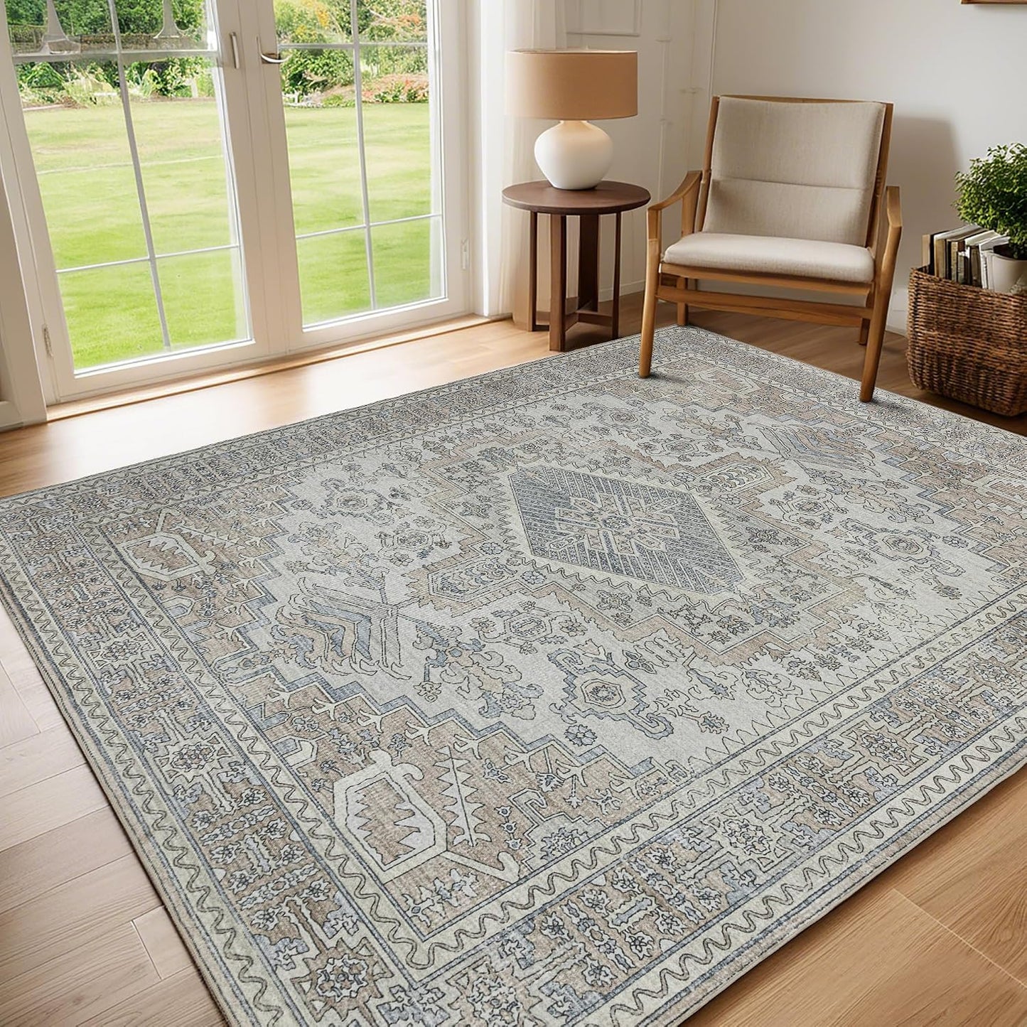 Alfombras lavables 8x10" sala dormitorio antiderrap vintage