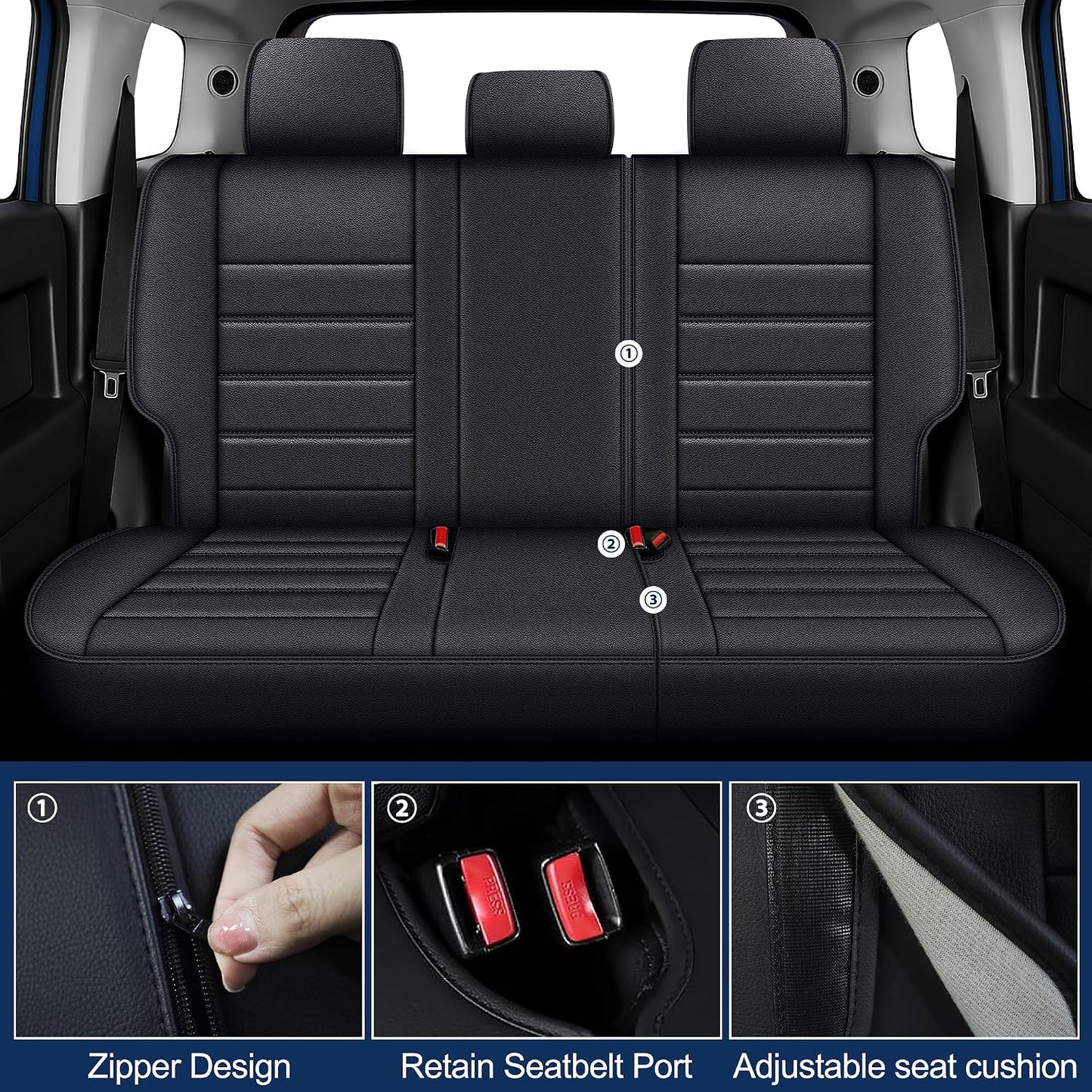 Fundas asiento Toyota FJ Cruiser 07-14 cuero con bolsillos