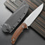 Cuchillo EDC hoja fija N690 mango micarta marrón