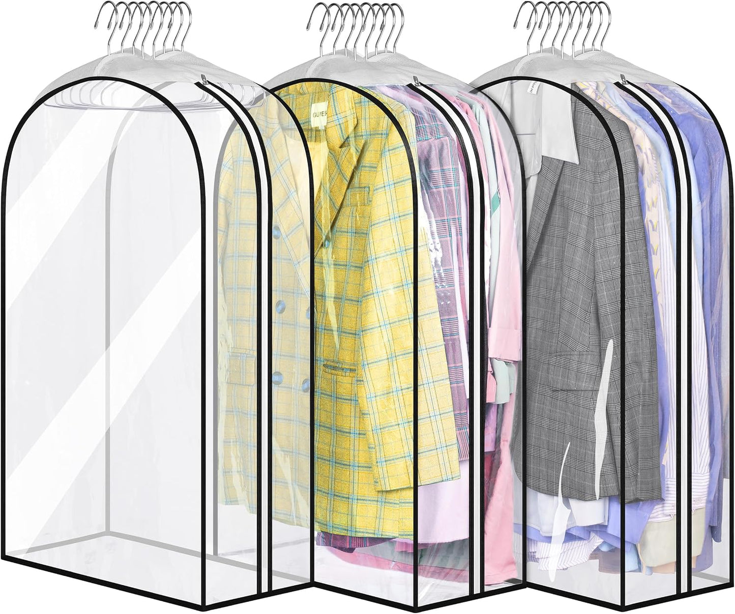 Bolsas colgar ropa transparente 32" y 10" reforzadas 3 Pzas