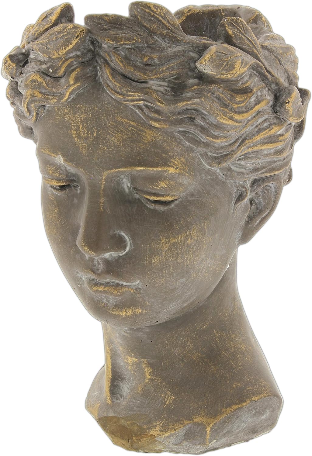 Maceta cemento estatua femenina estilo griego 10.5pulg