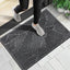 Felpudo antiderrap impermeable 29.5x17" gris oscuro