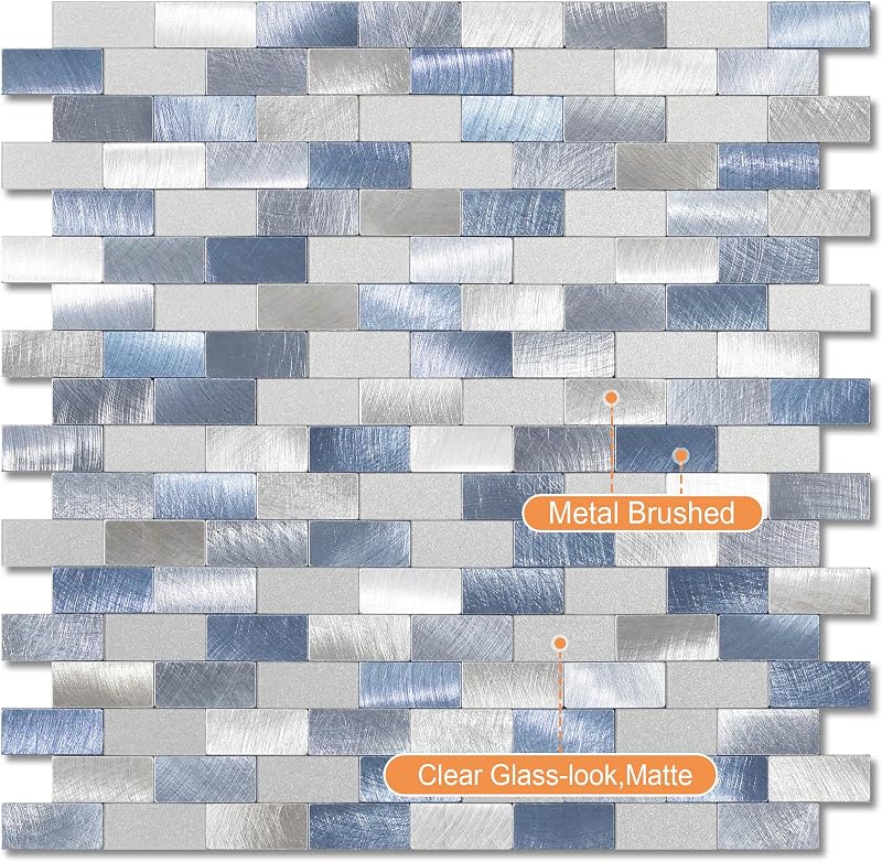 Azulejos adhesivo ladrillo mosaico baño cocina 10 azul