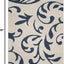 Alfombra área 5'3"x7'6" volutas crema y azul 1.2" grosor