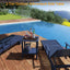 Mesa auxiliar patio 17.7" HDPE patas ajustables