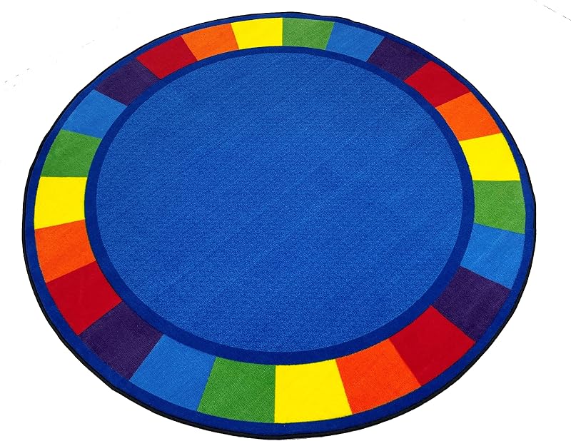Alfombra circular para aula infantil 6ft colorida