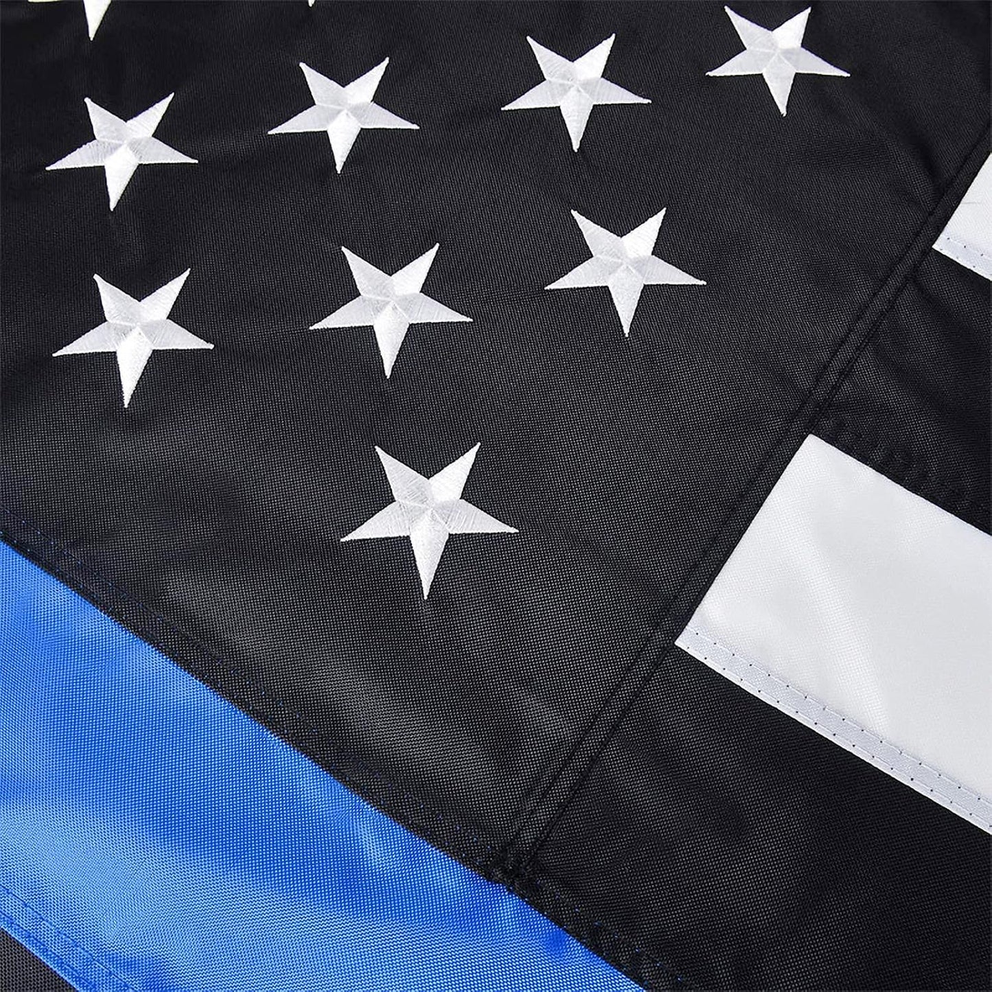 Banderas azul 5x8ft para exteriores policía