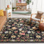 Alfombra área 8x10" diseño campo francés negro lana
