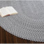 Alfombra trenzada algodón tricolor cuadros búfalo 2x6ft