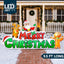 Letrero inflable Navidad 9.5ft con Papá Noel LED