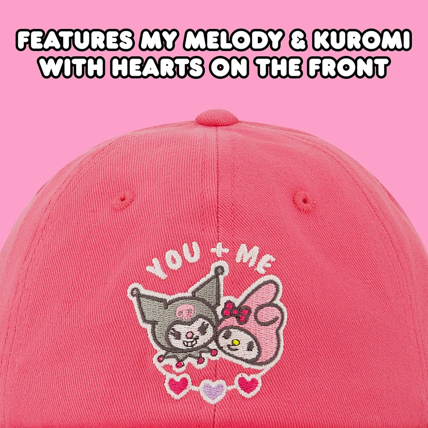 Sombrero Hello Kitty para mujer ajustable brim curvado