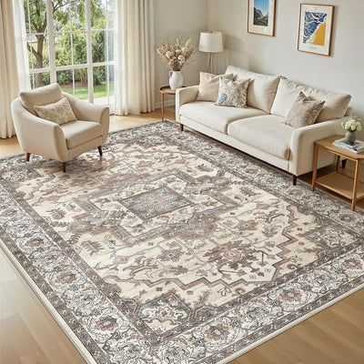 Alfombras 5x7 vintage lavable antideslizante sala dormitorio