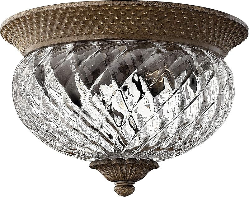 Lámpara empotrado tradicional 2 luces bronce perla