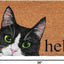 Felpudo gato tuxedo blanco y negro 24x36