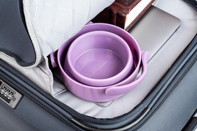 Set vasser plegable negel tazón taza cubierta azul claro