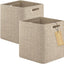 Cubos almacenamiento plegables 11" color marrón set 2