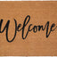 Felpudo bienvenida Cursive 24x36" bronceado/negro