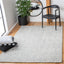 Alfombra decorativa lana hecha a mano 3x5ft gris