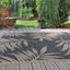 Alfombra área interior exterior diseño hoja azul 5x7ft