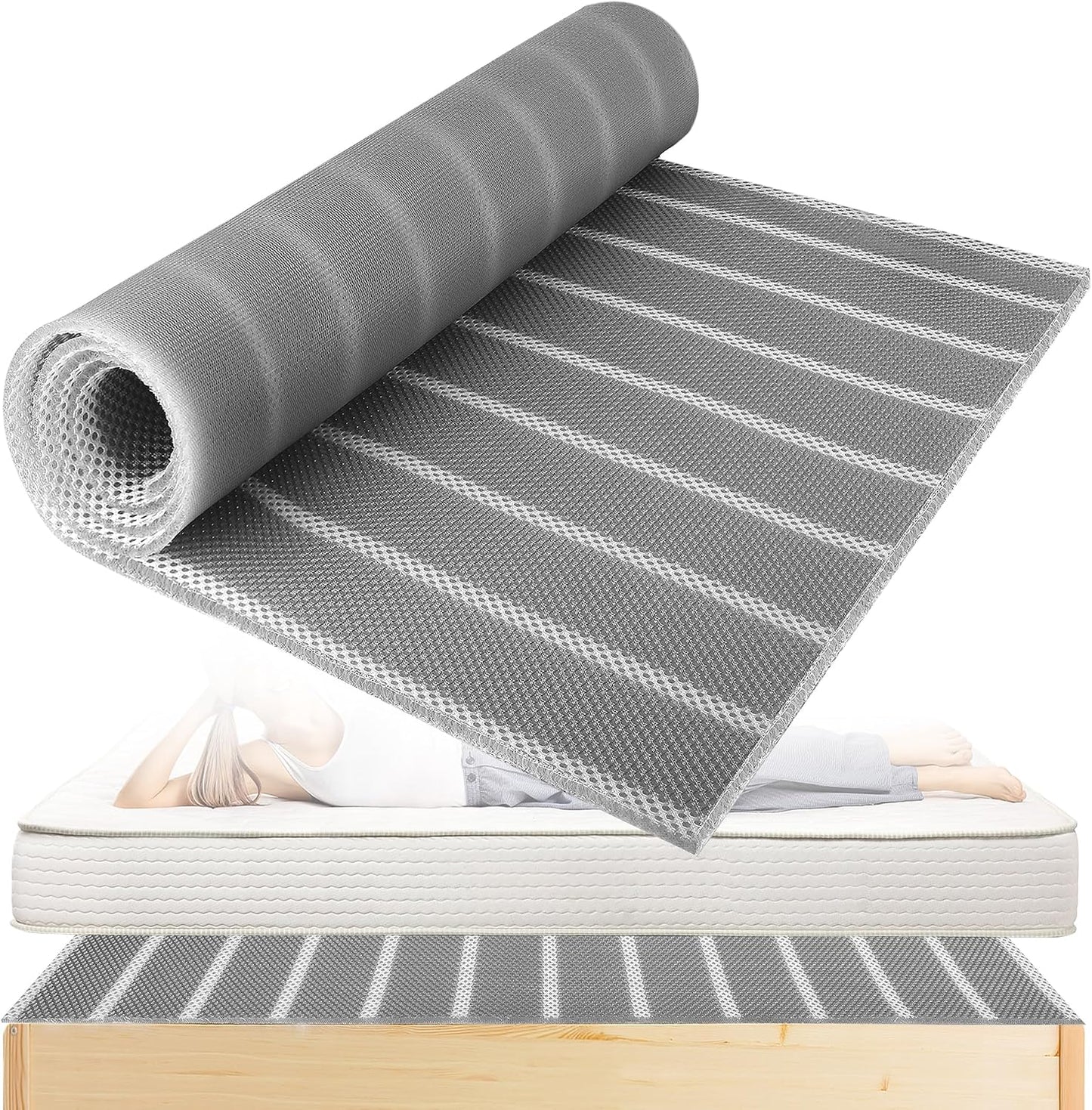Cubrecolchón malla transpirable 83x59pulg para caravana