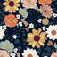 Papel tapiz bohemio autoadhesivo azul marino 17.7x118pulg